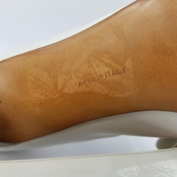 Salvatore Ferragamo Heel White Snakeskin Size 7.5B - Picture 5 of 8